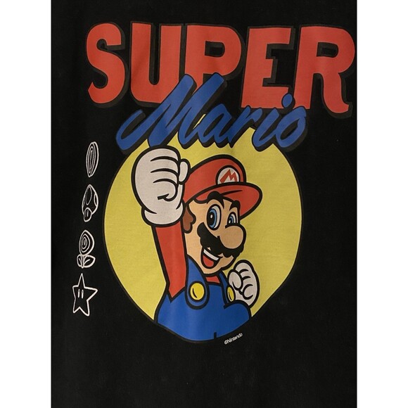 Super Mario Old Navy Black crew neck pullover sweatshirt Boys XL(14-16) - Picture 7 of 8